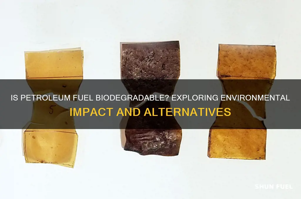 is petroleum fuel biodegradable