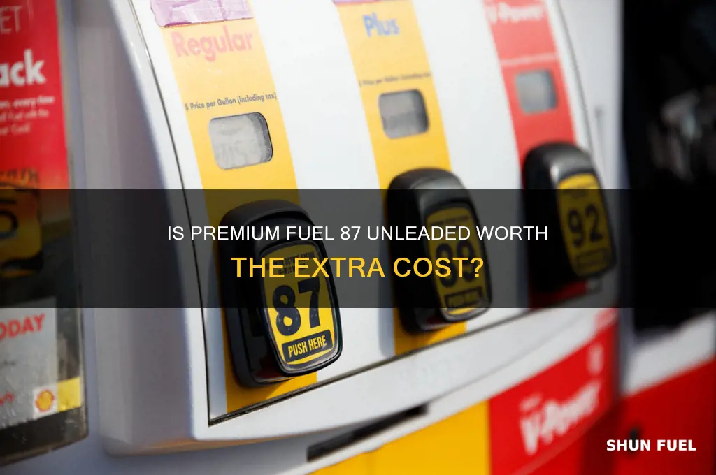 is premium fuel 87 unleaded