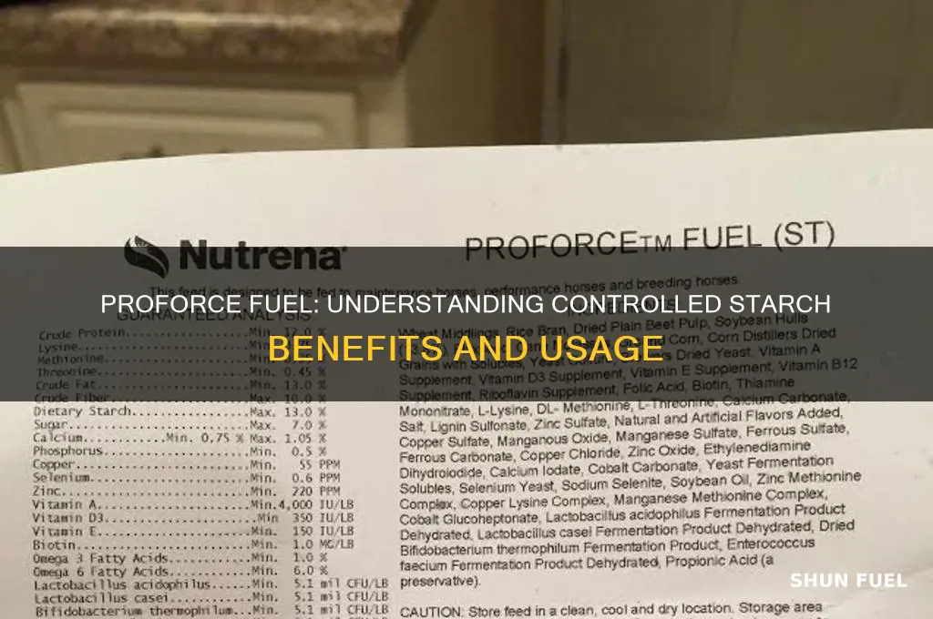 is proforce fuel controled starch