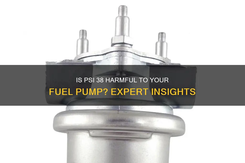 is psi 38 bad for a fuel pump
