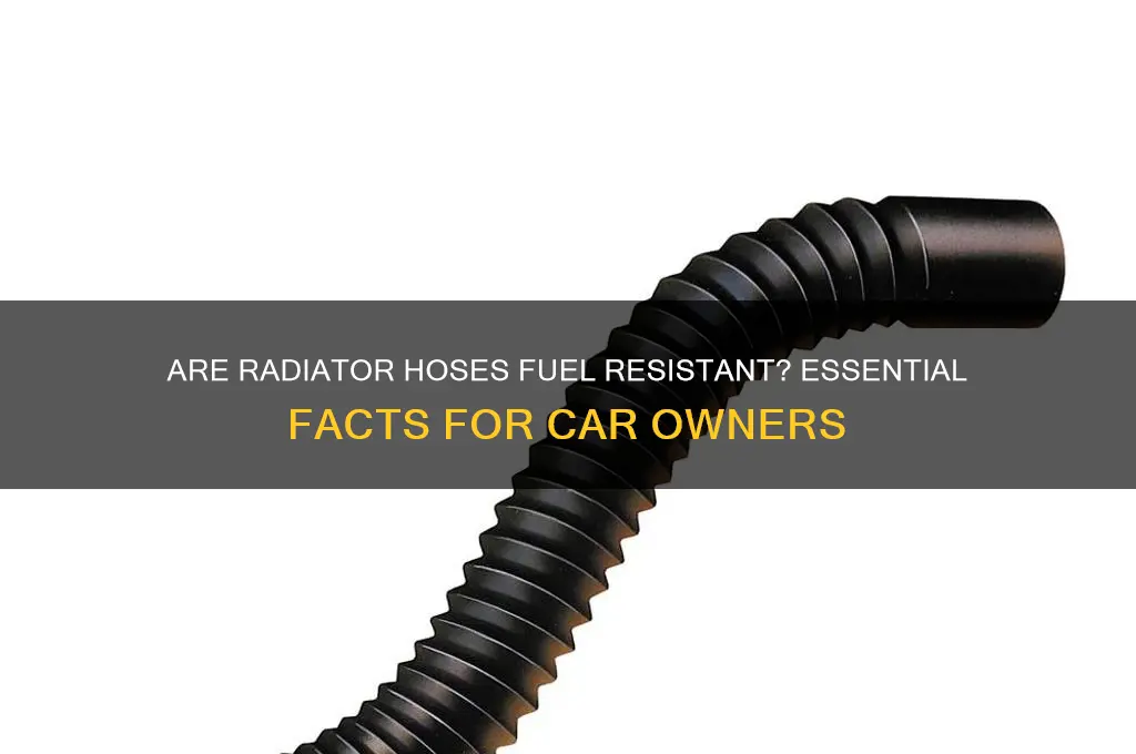 is radiator hose fuel resistant
