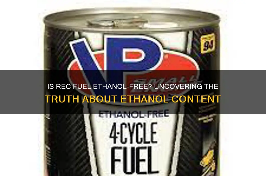 is rec fuel ethanol free