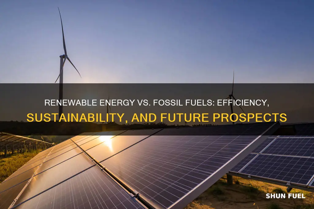 is renewable energy as efficient as fossil fuels