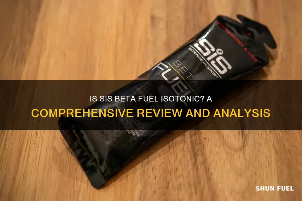 is sis beta fuel isotonic