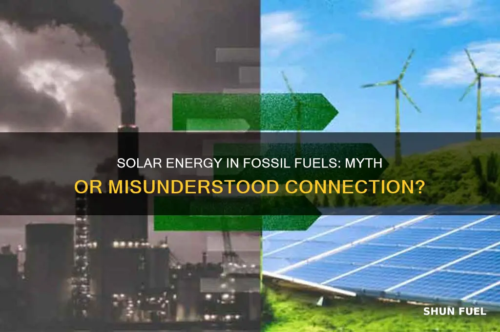 is solar energy stored in fossil fuels