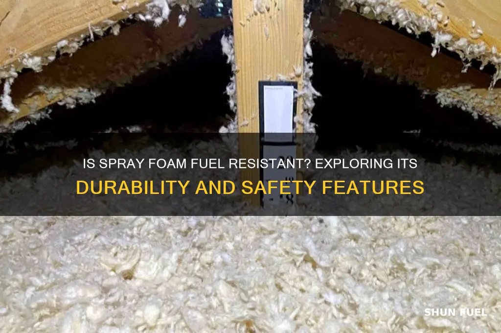 is spray foam fuel resistant
