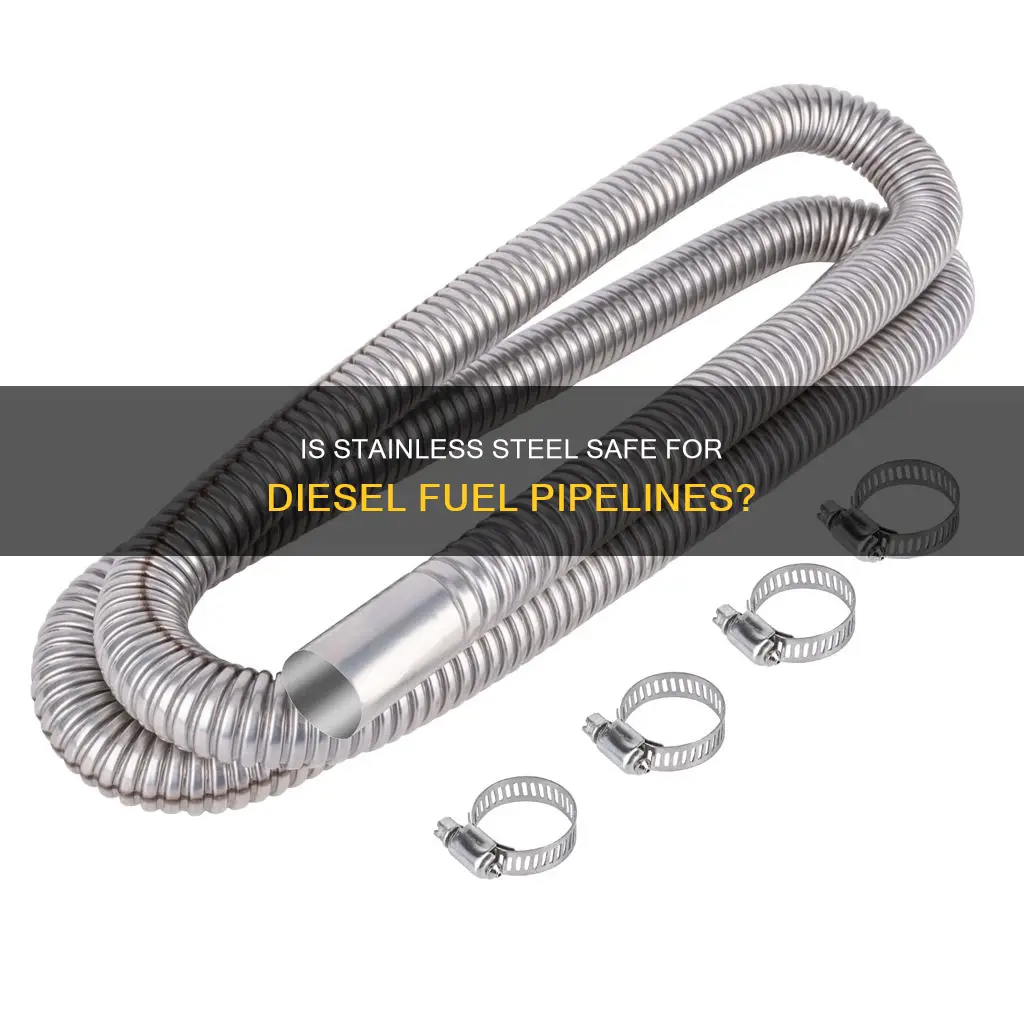 is stainless steel safe for diesel fuel pipe lines