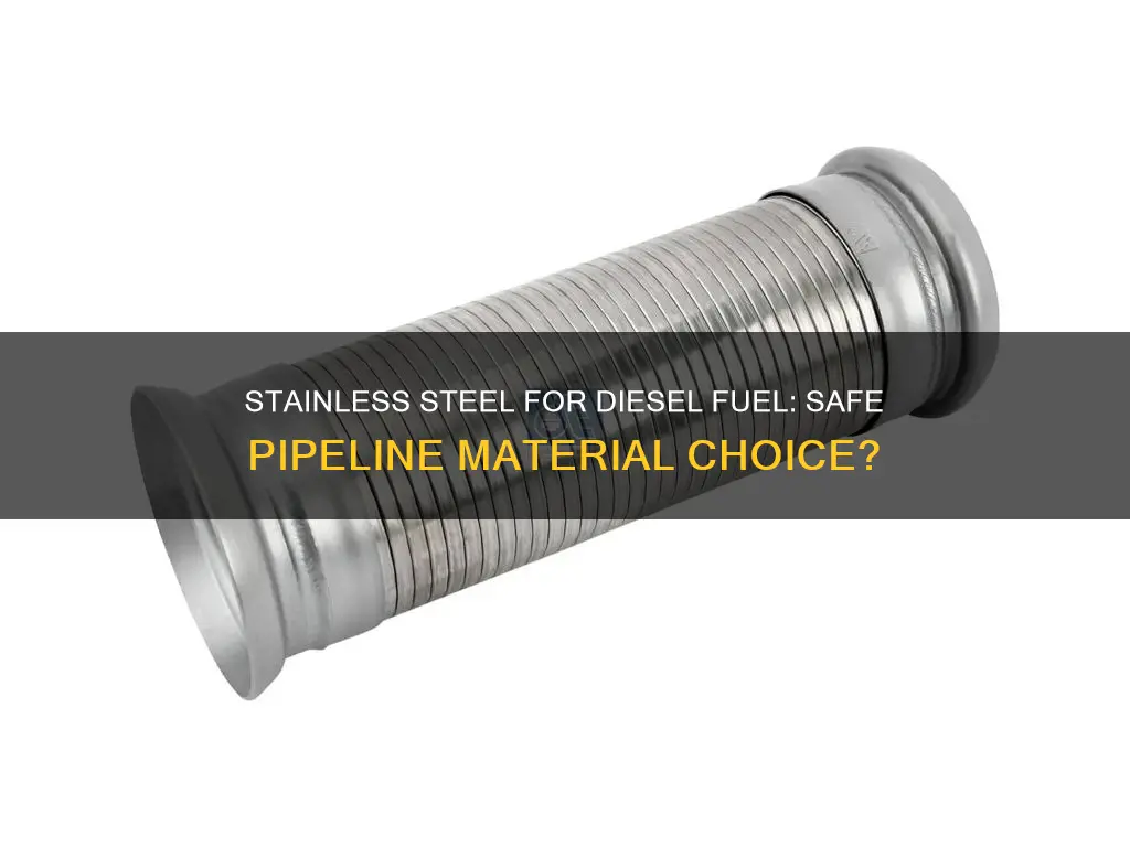 is stainless steel safe for diesel fuel pipe lines
