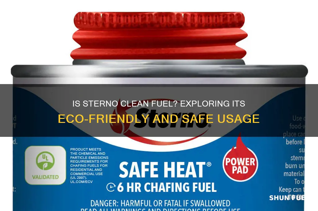 is sterno clean fuel