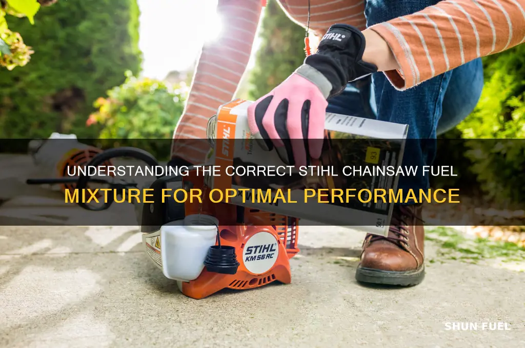 is stihl chainsaw fuel mixture