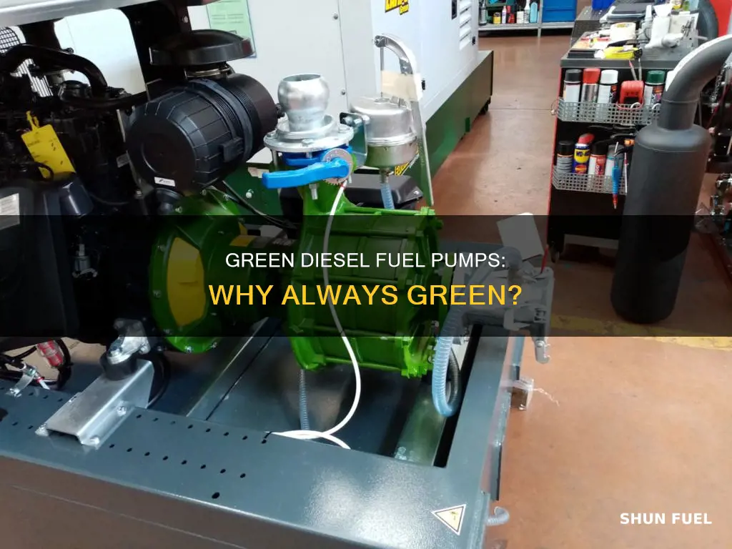 is the diesel fuel pump always green