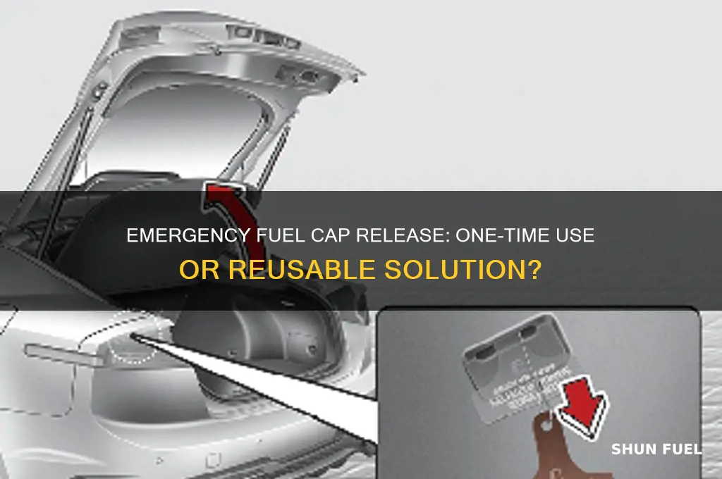 is the emergency fuel cap release a one time use