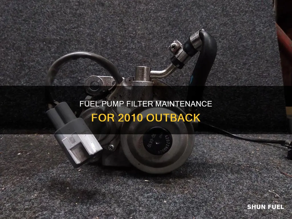 is the filter in the fuel pump assembly 2010 outback
