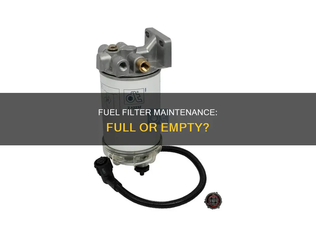 is the fuel filter supposed to be full