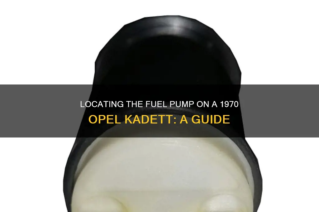 is the fuel pump on a 1970 opel kadett