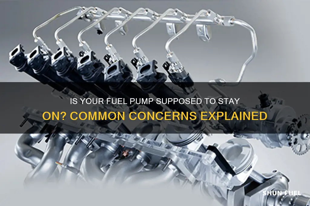 is the fuel pump supposed to stay on