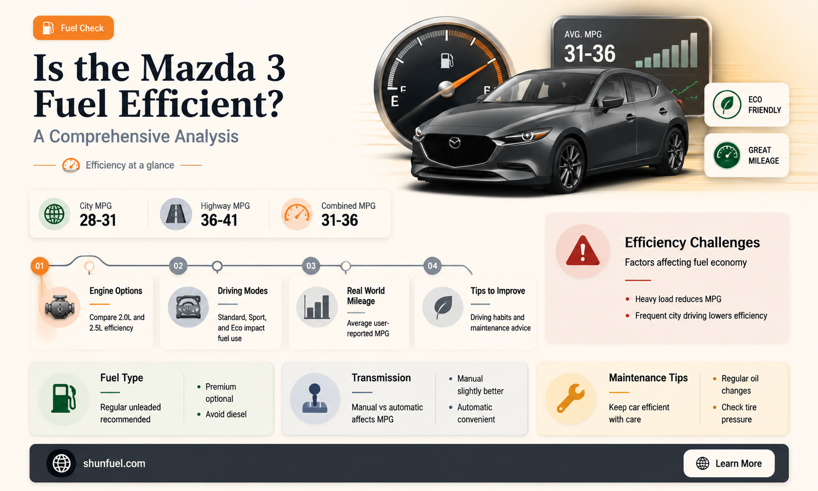are mazda 3 fuel efficient