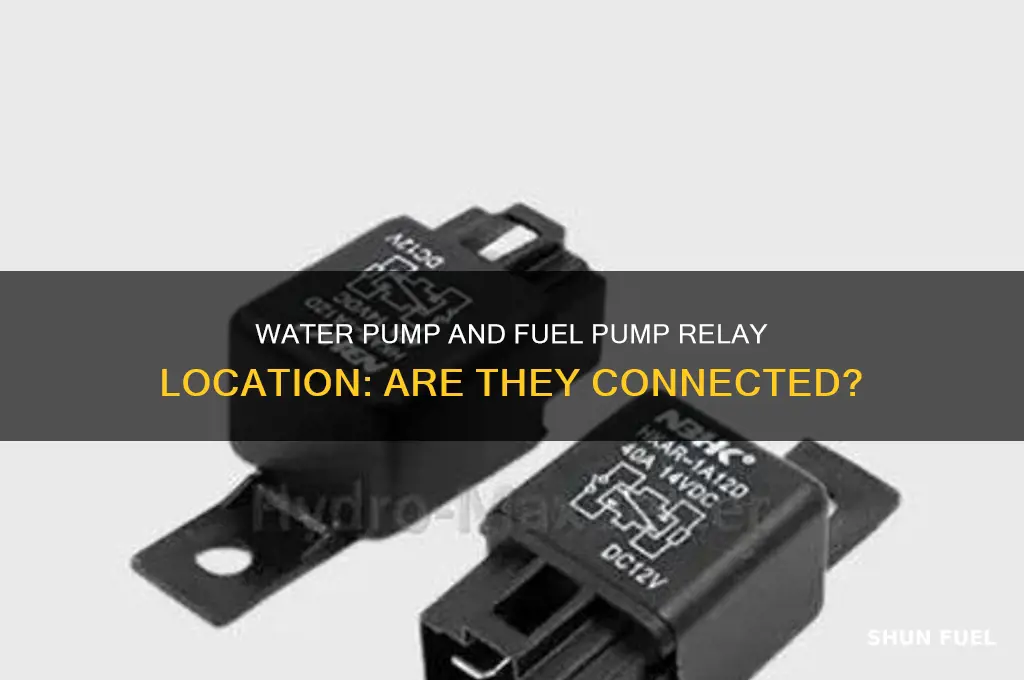is the water pump connected to fuel pump relay location