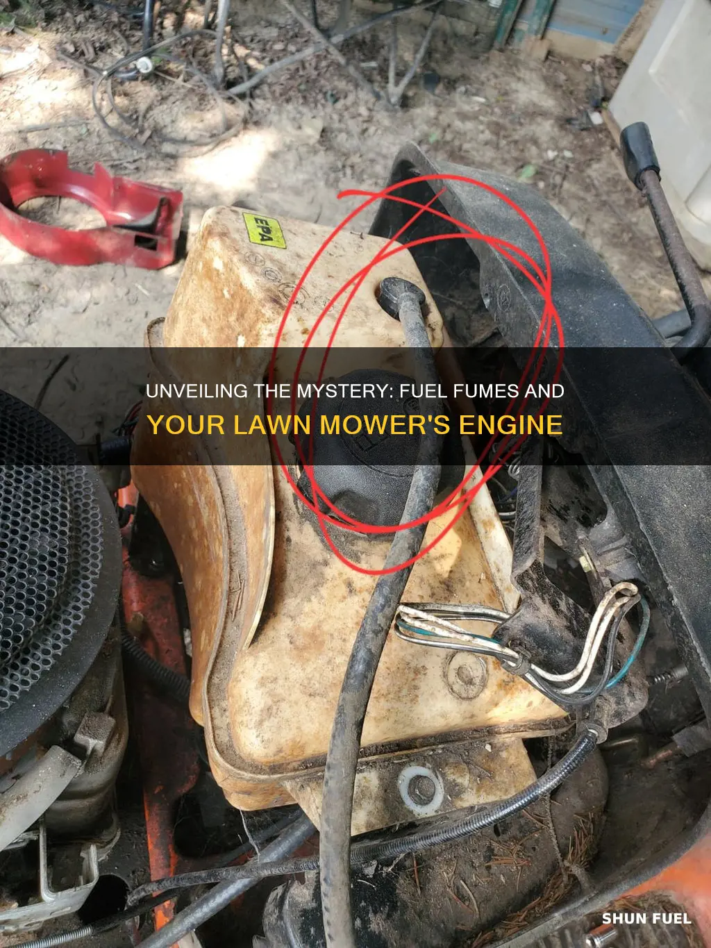 is there a fuel fumes line to lawn mower engine