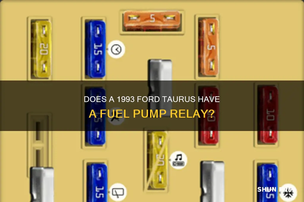 is there a fuel pump relay on my 93 taurus