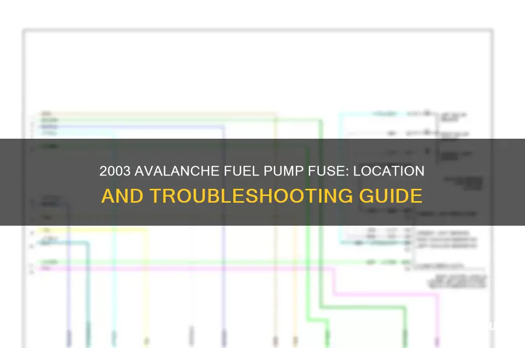 is there a fuse for fuel pump on 2003 avalanche