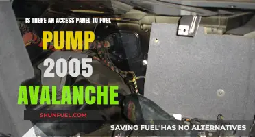 Access Panel for 2005 Avalanche Fuel Pump: Location and Tips
