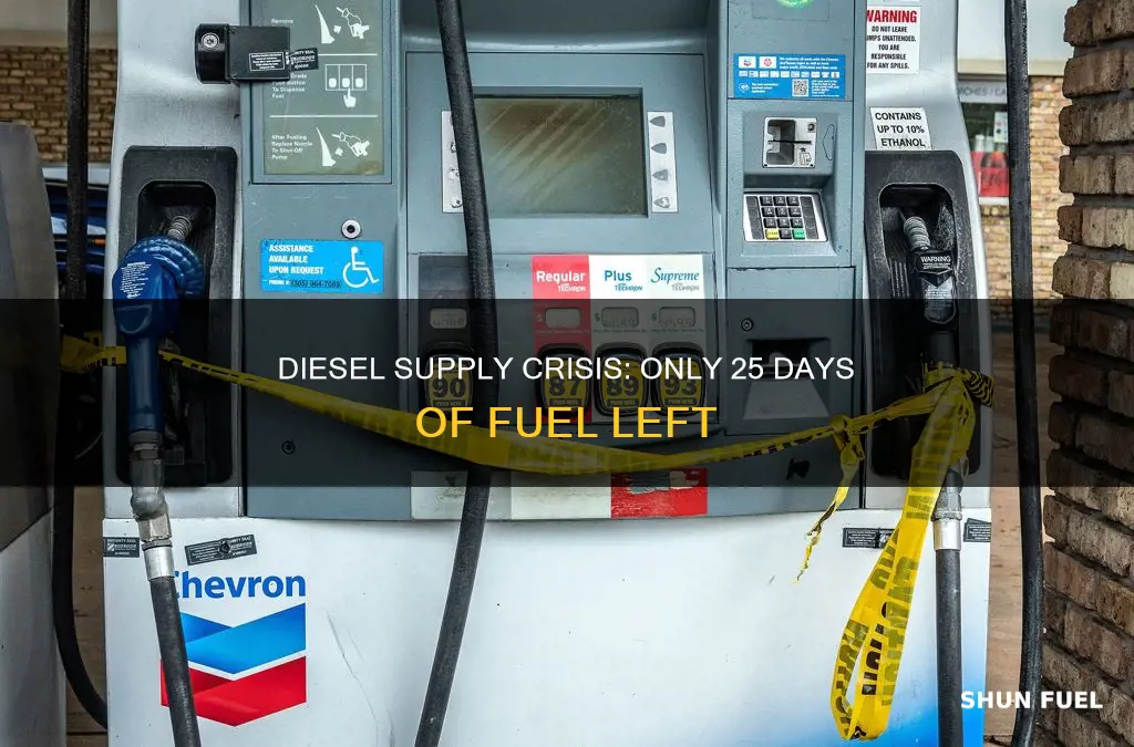 is there only a 25 day supply of diesel fuel
