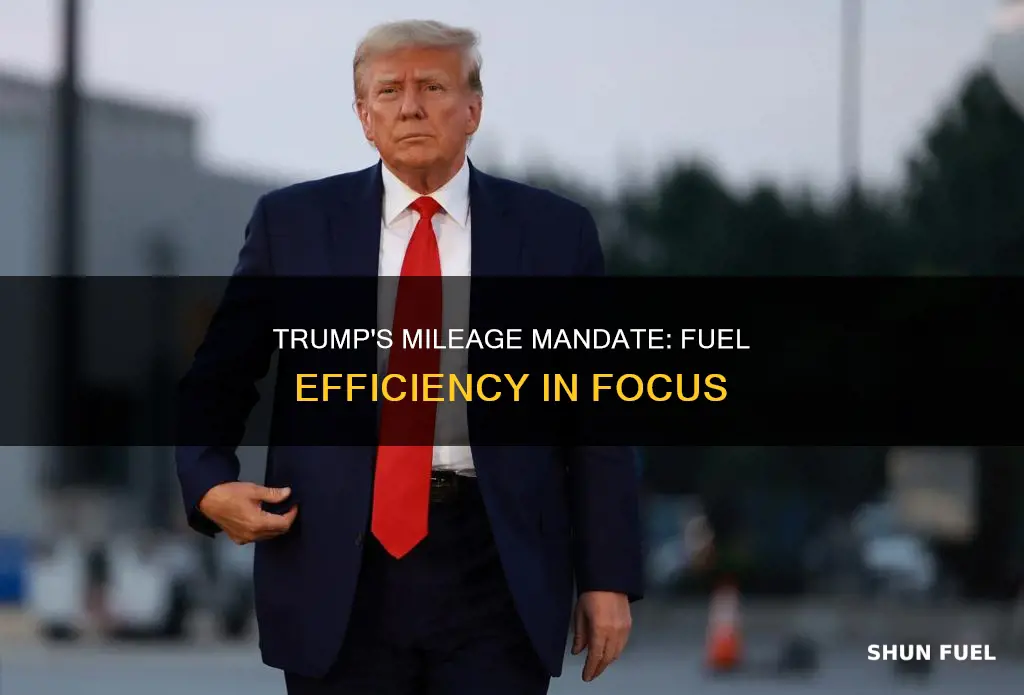 is trump really try to change fuel mileage