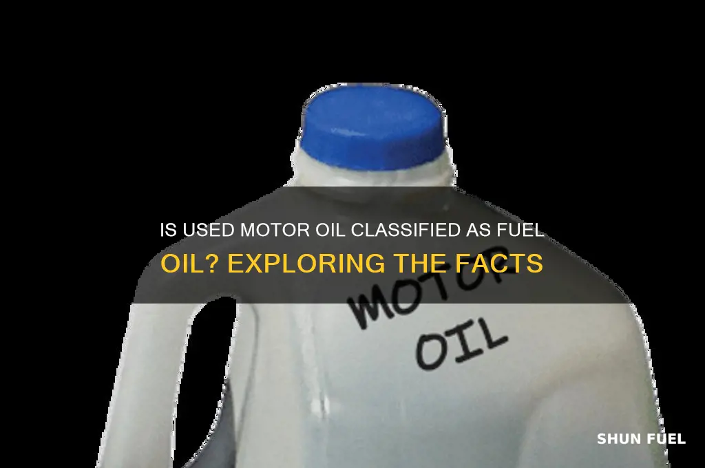 is used motor oile classed as 4 fuel oil