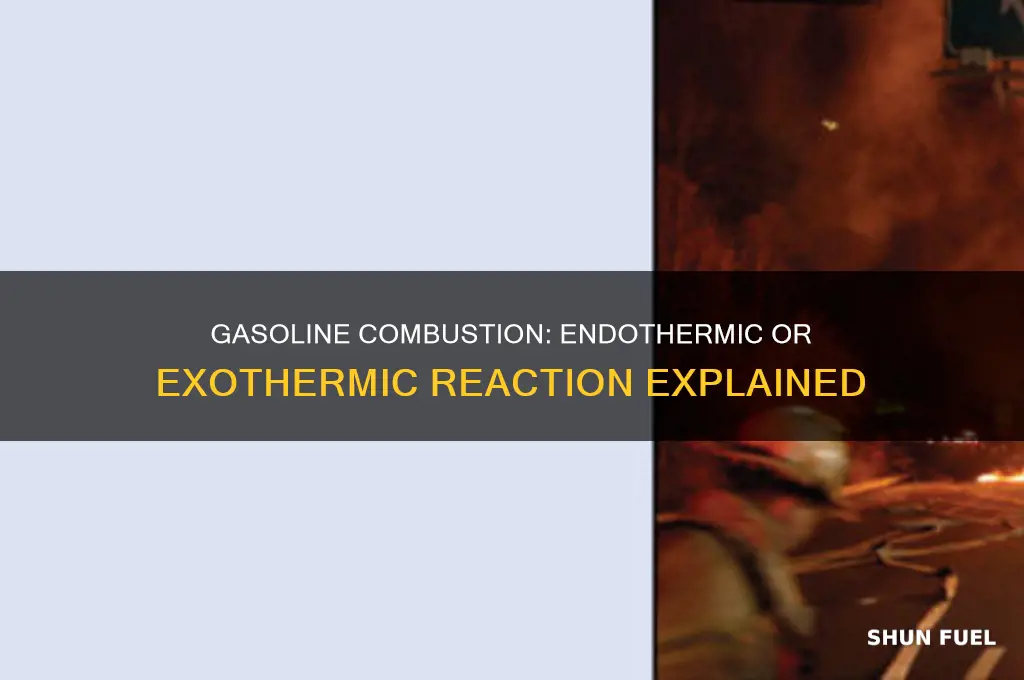 is using gasoline as fuel a endothermic or exothemic