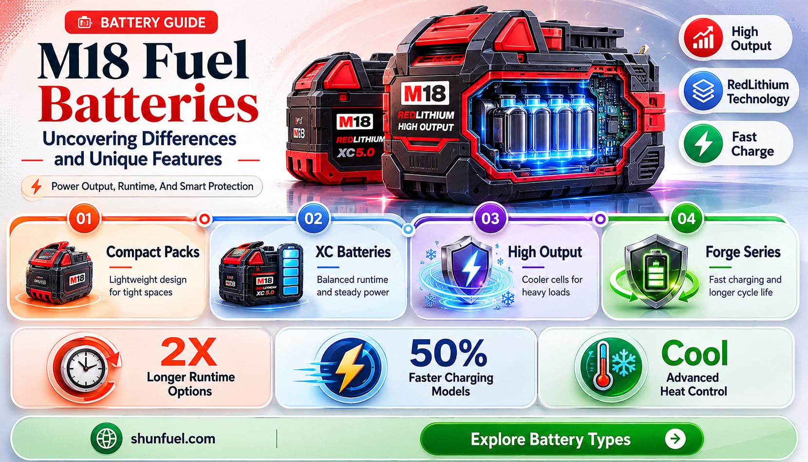 are m18 fuel batterys different