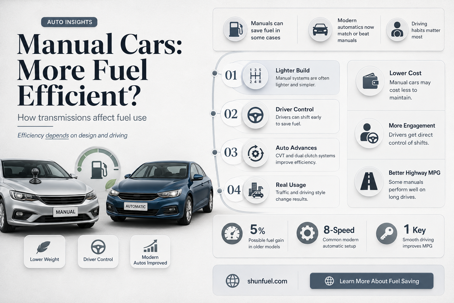 are manual cars more fuel efficient