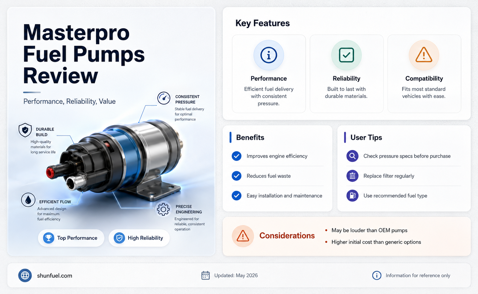 are masterpro fuel pumps any good