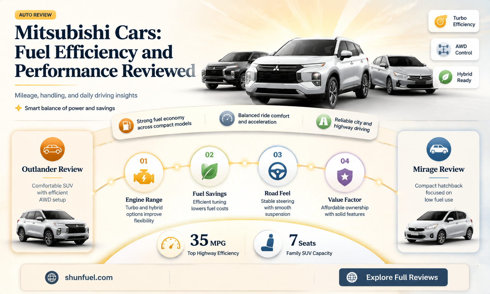 are mitsubishi cars fuel efficient