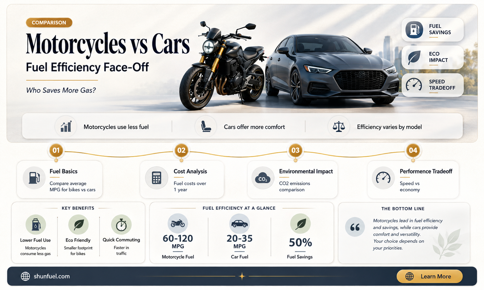 are motorcycles more fuel efficient than cars