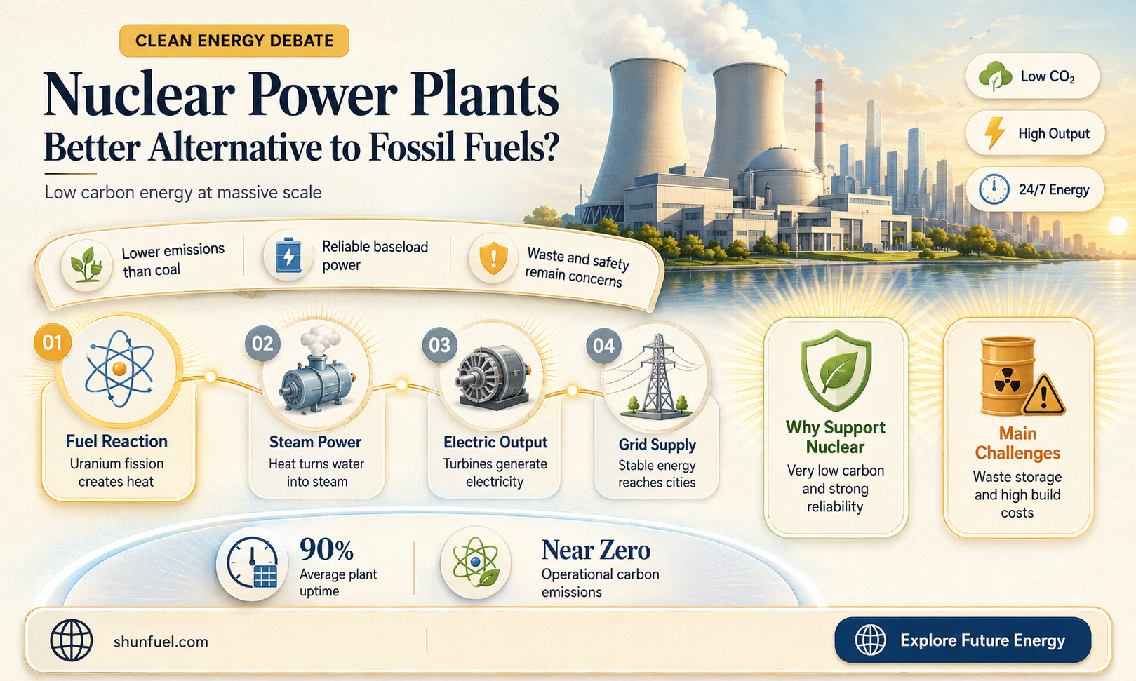 are nuclear power plants better than fossil fuels