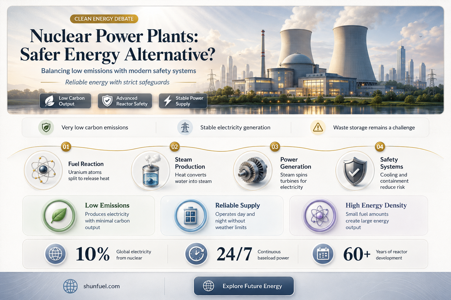 are nuclear power plants safer than fossil fuels
