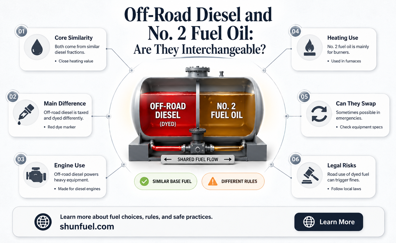 are off road diesel and 2 fuel oil the same