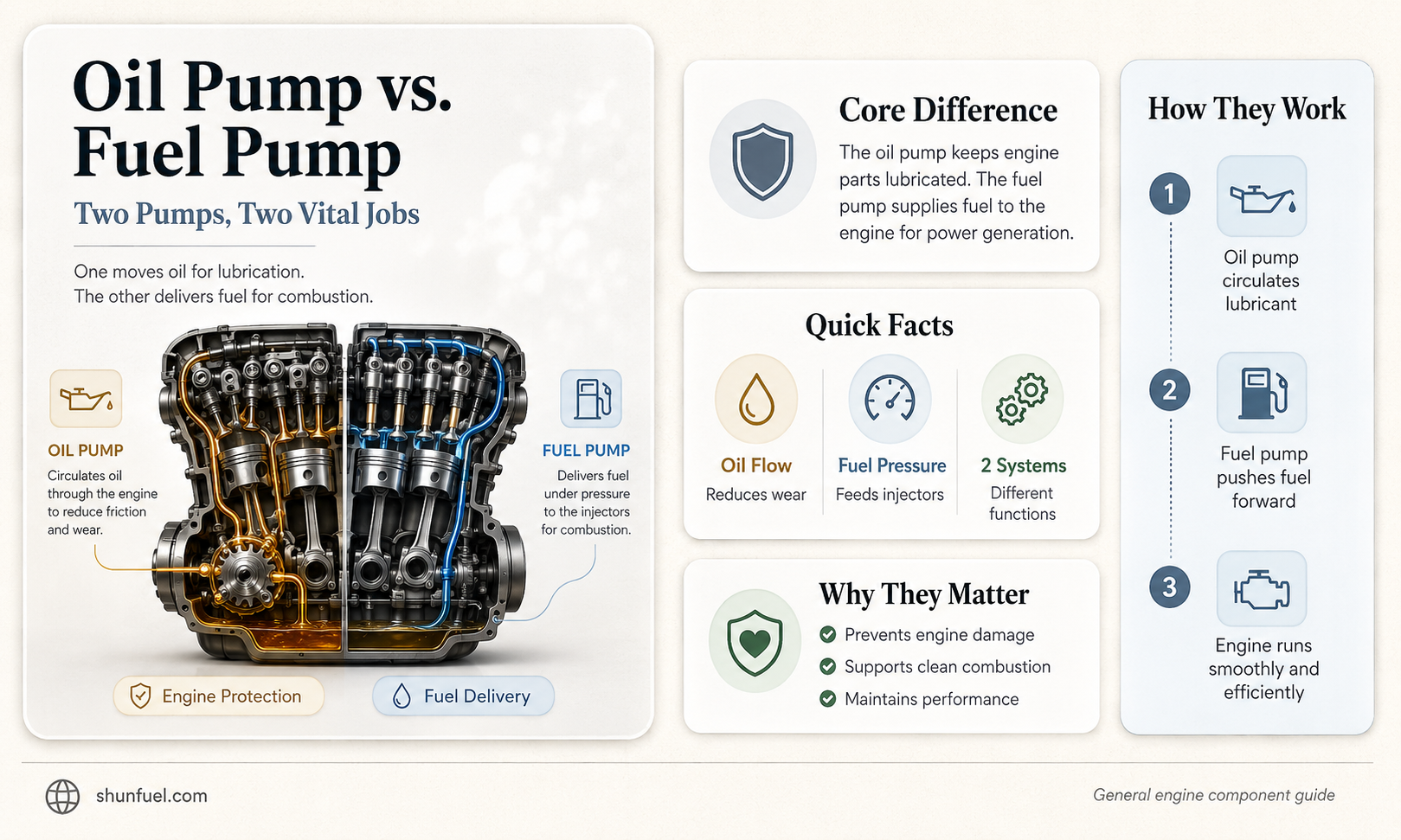 are oil pump and fuel pump same