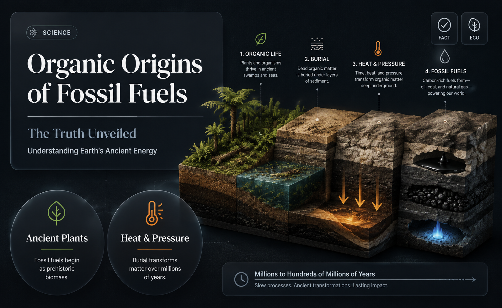 are fossil fuels made from organic matter