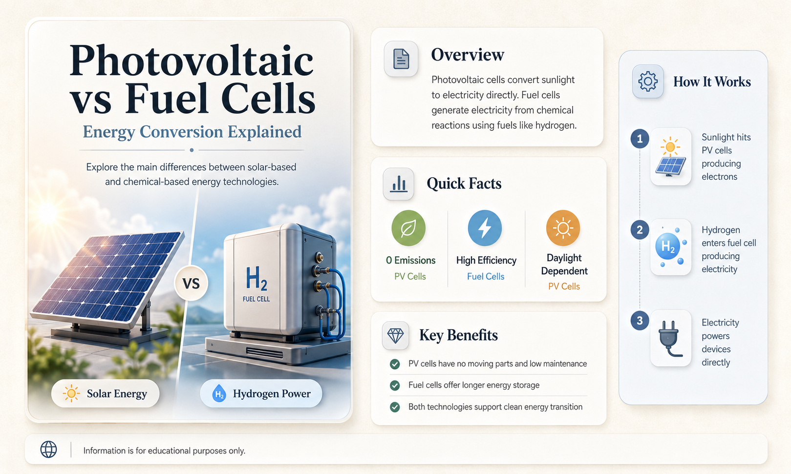 are photovoltaic cells fuel cells