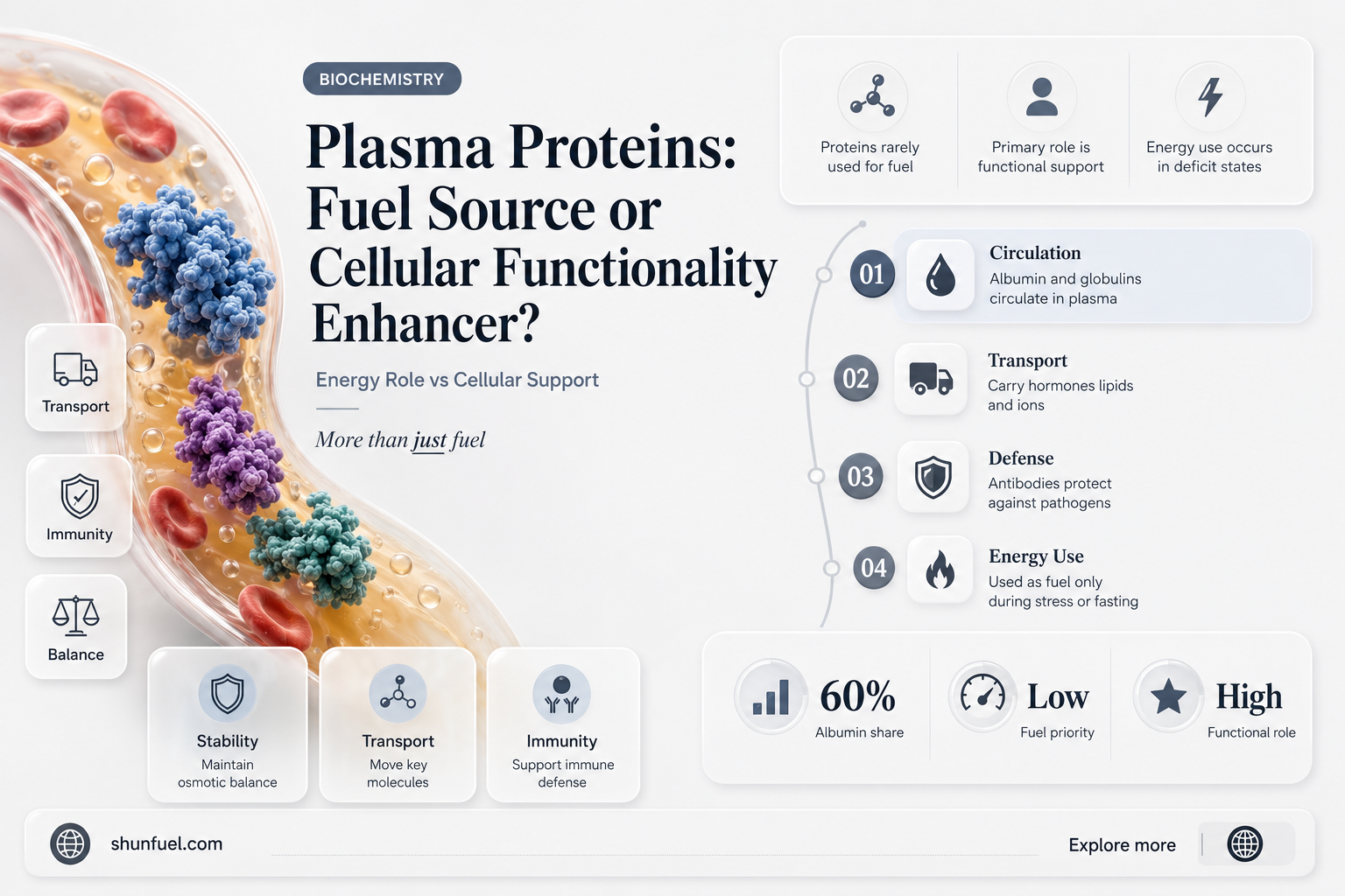 are plasma proteins used as fuel for body cells