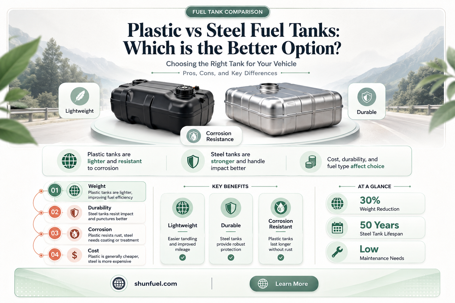 are plastic fuel tanks better than steel fuel tanks