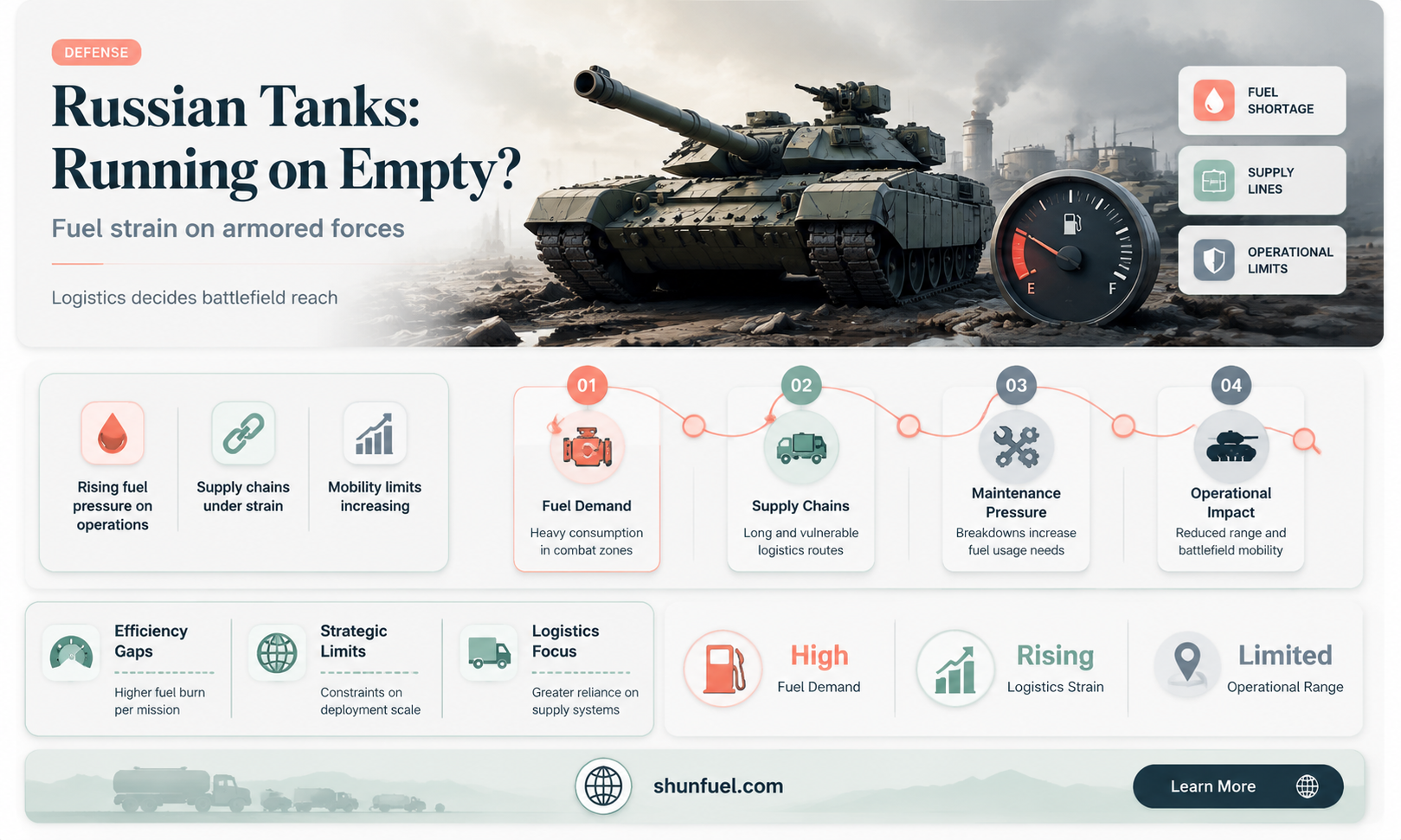 are russian tanks running out of fuel