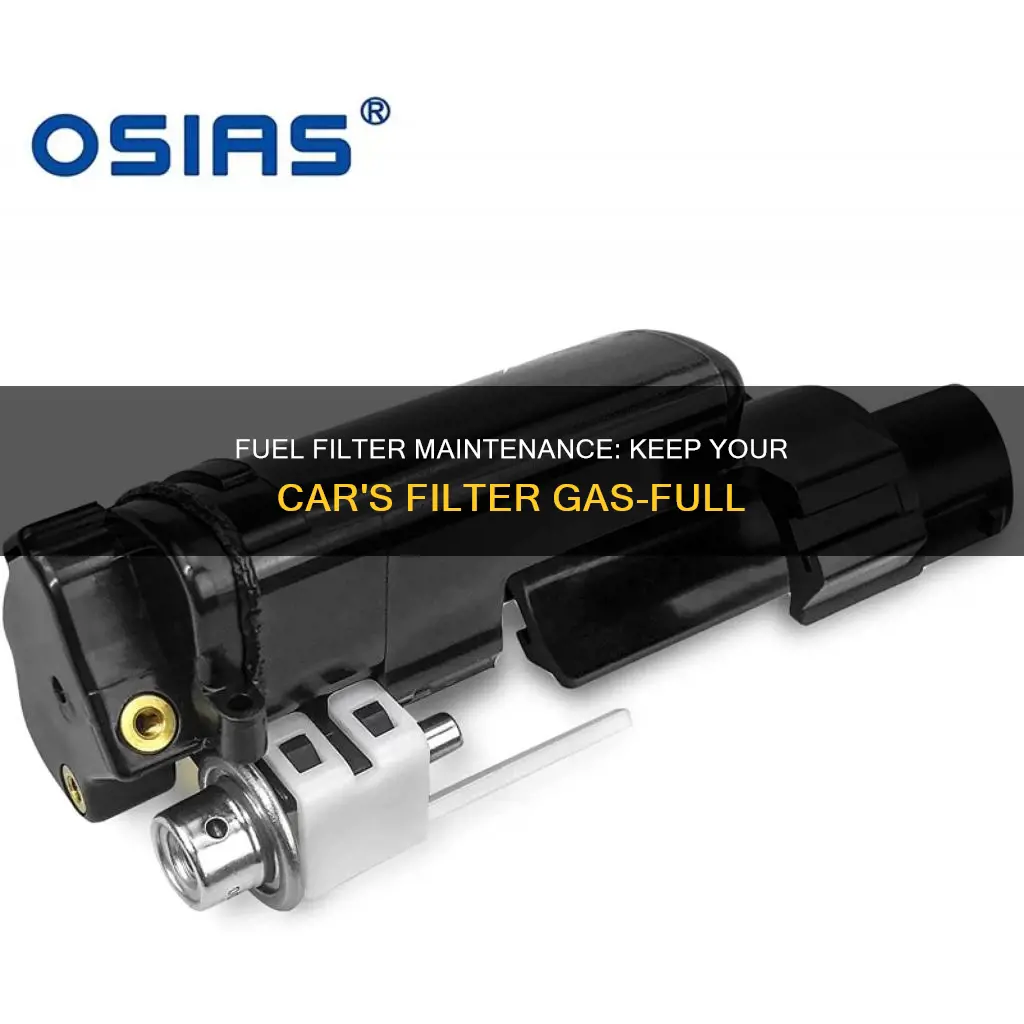 should a car fuel filter be full of gas
