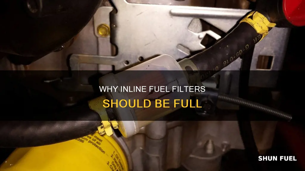 should an inline fuel filter be full