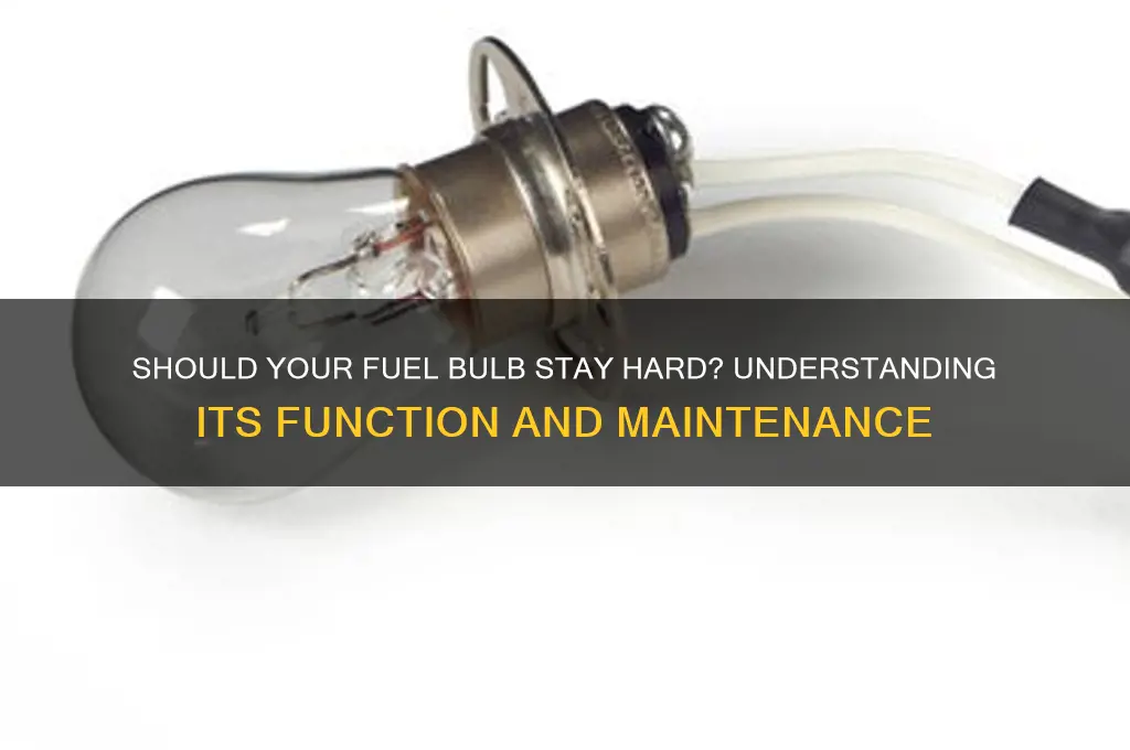should fuel bulb stay hard