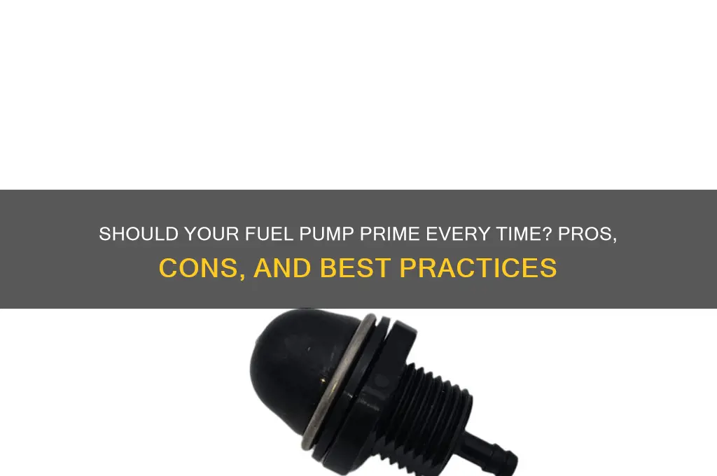 should fuel pump prime every time