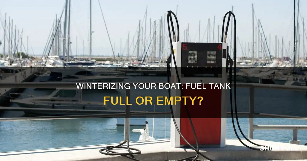 should fuel tank in boat be full for winterizing