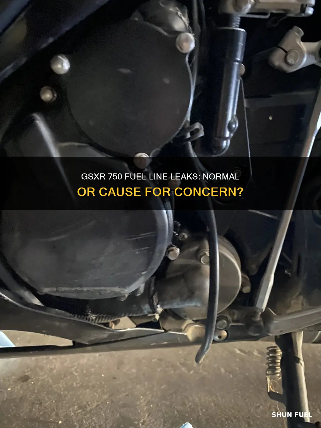 should gsxr 750 fuel line leak when disconnecting it